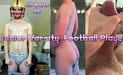 Baited HS Football Stud Wanks in his football gear