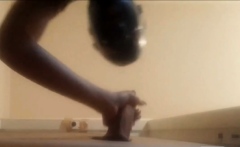 High-heeled Milf Sucks And Fucks In A Catsuit At A Gloryhole