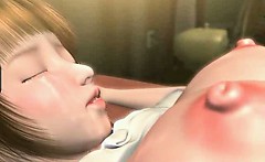 Animated Girl Covered In Jizz